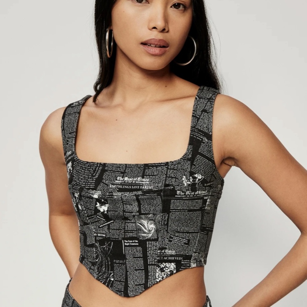 Reformation Raya Bustier Top size 6